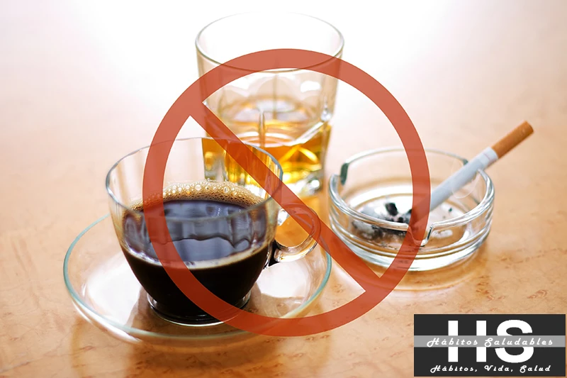 Evita el tabaco y el consumo excesivo de alcohol hábitos saludables