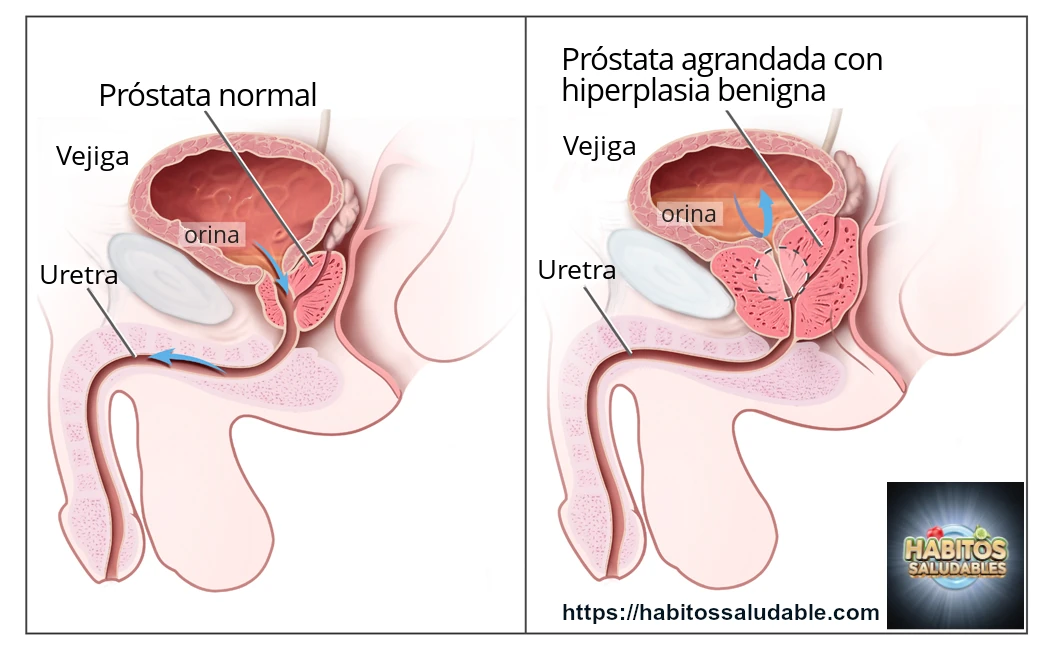 hiperplasia benigna de próstata hábitos saludables